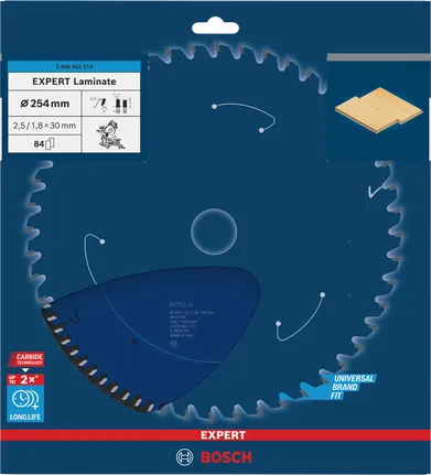 Bosch EXPERT laminaatlõike ringsae tera 254mm T84.
